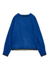 Vero Moda Aquarius V-Neck Wool Jumper, Blue