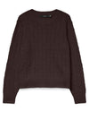 Vero Moda Aries Cable Knit Jumper, Brown