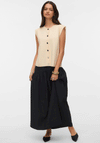 Vero Moda Gold Knit Button Waistcoat, Neutral
