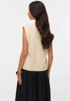 Vero Moda Gold Knit Button Waistcoat, Neutral