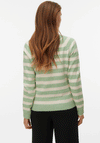 Vero Moda Doffy Striped Round Neck Jumper, Green