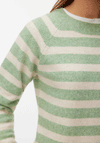 Vero Moda Doffy Striped Round Neck Jumper, Green