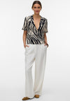 Vero Moda Mymilo Zebra Short Sleeve Shirt, Black