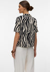Vero Moda Mymilo Zebra Short Sleeve Shirt, Black