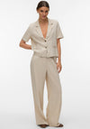 Vero Moda Mymilo Short Sleeve Shirt, Beige