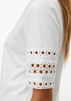 Vero Moda Vacy Crochet Sleeve T-Shirt, Snow White