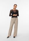 Vero Moda Lova Mesh Top, Black