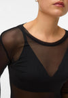 Vero Moda Lova Mesh Top, Black