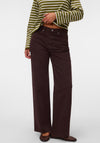Vero Moda Tessa High Waisted Wide Leg Jeans, Brown