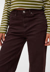 Vero Moda Tessa High Waisted Wide Leg Jeans, Brown
