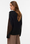 Vero Moda Bliss V-Neck Handstitch Pullover, Grey Multi