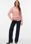 Vero Moda Doffy Striped Round Neck Jumper, Pink