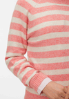 Vero Moda Doffy Striped Round Neck Jumper, Pink