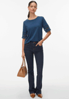 Vero Moda Vacy Crochet Sleeve T-Shirt, Dark Blue