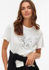 Vero Moda Thea Graphic Print Cotton T-Shirt, White