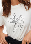 Vero Moda Thea Graphic Print Cotton T-Shirt, White