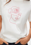 Vero Moda Thea Graphic Print Cotton T-Shirt, White