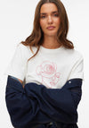 Vero Moda Thea Graphic Print Cotton T-Shirt, White