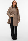 Vero Moda Jackie Check Coat, Brown