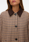 Vero Moda Jackie Check Coat, Brown