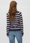 Vero Moda Doffy Knitted Stripe Jumper, Purple Multi