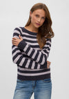 Vero Moda Doffy Knitted Stripe Jumper, Purple Multi