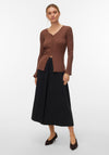 Vero Moda Will V-Neck Cardigan, Brown