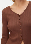 Vero Moda Will V-Neck Cardigan, Brown