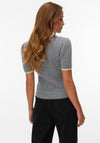 Vero Moda Ella Polo Knitted Pullover, Grey