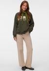 Vero Moda Tessa High Waisted Wide Leg Jeans, Beige