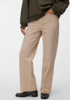 Vero Moda Tessa High Waisted Wide Leg Jeans, Beige