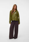 Vero Moda Bellis Mid Rise Wide Leg Trousers, Chocolate Brown
