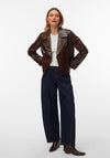 Vero Moda Carly Faux Leather Jacket, Brown