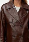 Vero Moda Carly Faux Leather Jacket, Brown