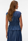 Vero Moda Silje Gathered Top, Denim Blue