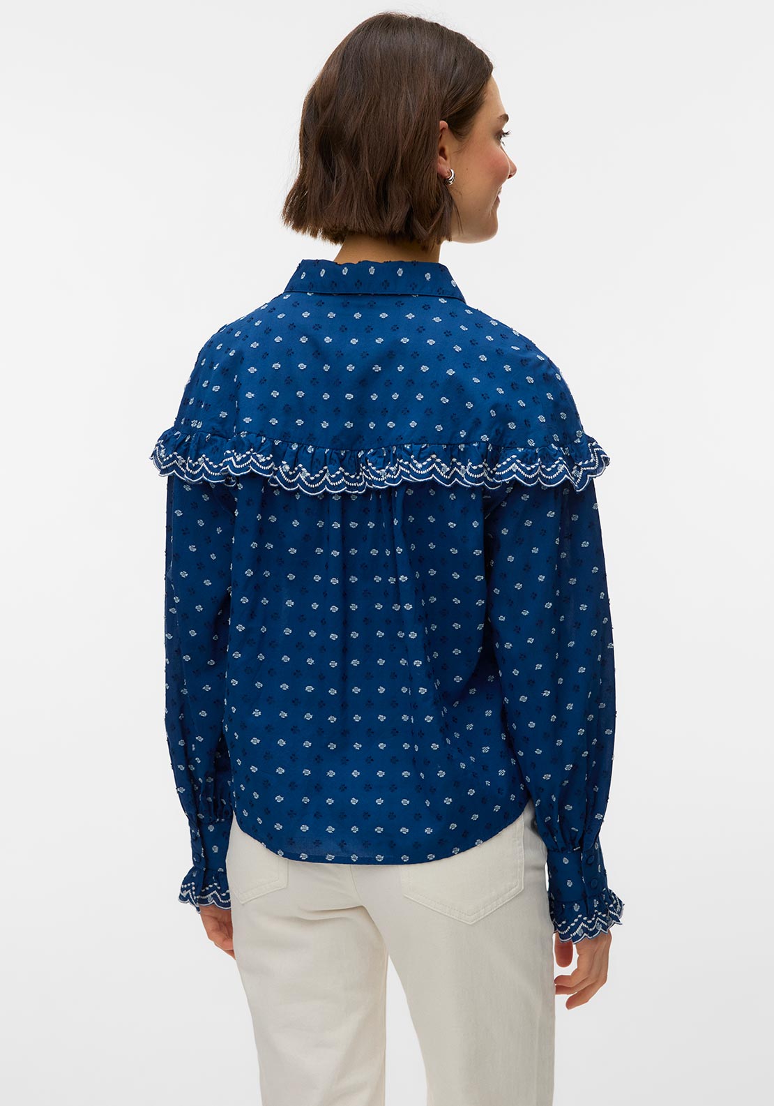 Vero Moda Clarence Embroidered Shirt, Blue