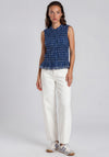 Vero Moda Clarence Embroidered Sleeveless Top, Blue