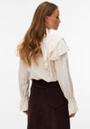 Vero Moda Jules Flounce Shirt, Cream