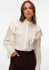 Vero Moda Jules Flounce Shirt, Cream