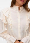 Vero Moda Jules Flounce Shirt, Cream