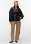 Vero Moda Esther Short Faux Leather Jacket, Black