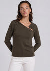 Vero Moda Jain Buckle Detail Top, Green