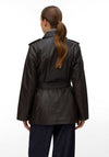 Vero Moda Eileen Short Coated Trench Coat, Chocolate Brown