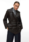 Vero Moda Eileen Short Coated Trench Coat, Chocolate Brown