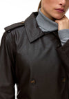 Vero Moda Eileen Short Coated Trench Coat, Chocolate Brown