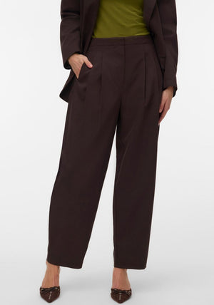 Vero Moda Felu Barrel Trousers, Brown