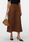 Vero Moda Jose Suede-like Maxi Skirt, Brown