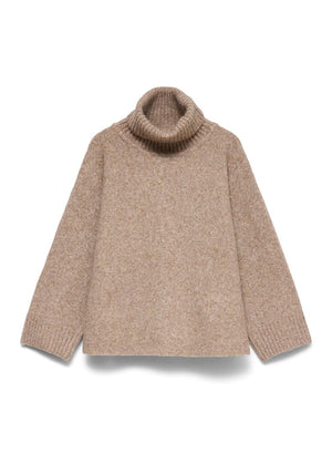 Vero Moda Violet Roll Neck Jumper, Beige