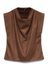 Vero Moda Birka High Neck Top, Light Brown