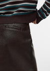 Vero Moda Bridget Faux Leather Mini Skirt, Brown